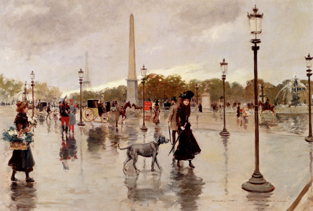 Place de la Concorde by Georges Stein,A3(16x12")Poster