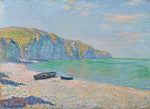 Beach and Cliffs at Pourville, vintage artwork by Claude Monet, 12x8" (A4) Poster