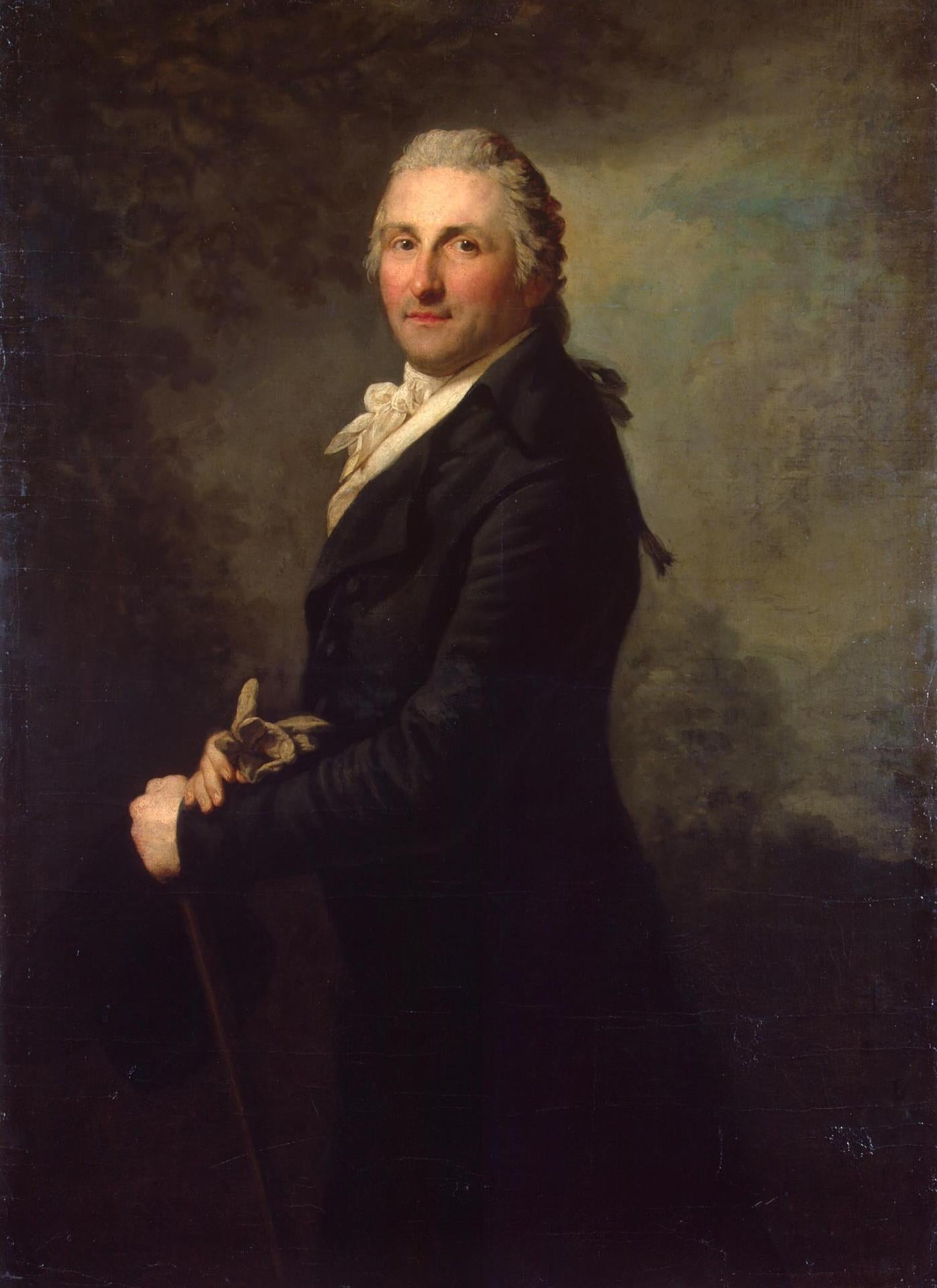 Georg Leopold Goguel, vintage artwork by Anton Graff, 12x8" (A4) Poster