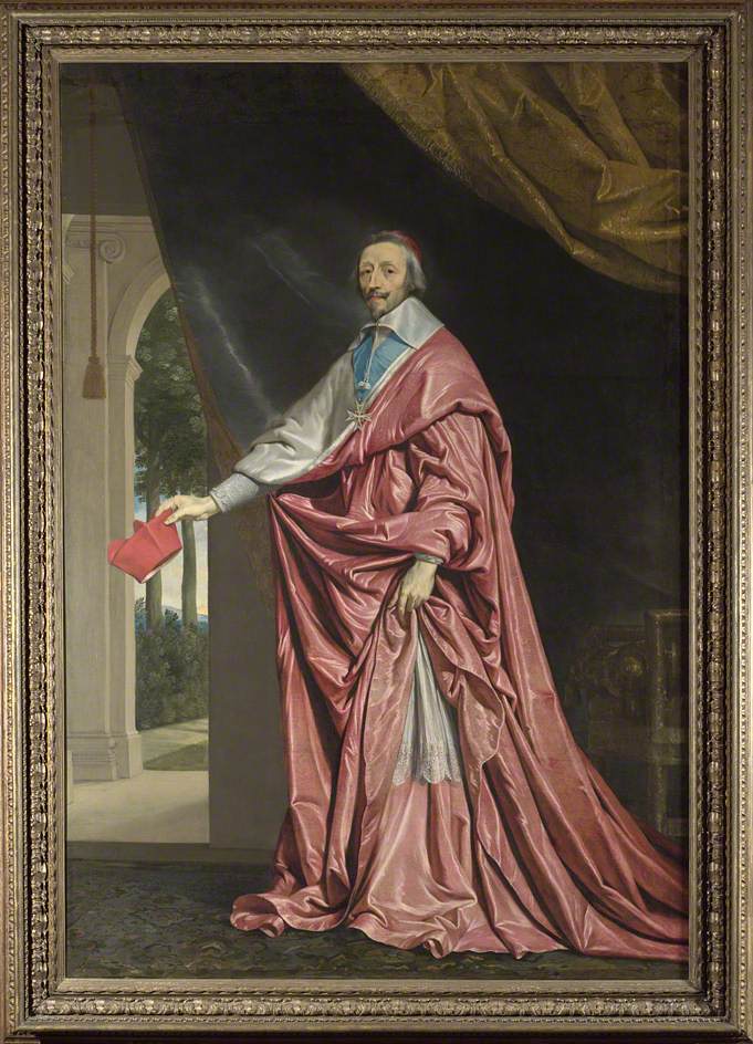 Cardinal Richelieu, vintage artwork by Philippe de Champaigne, 12x8" (A4) Poster