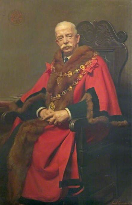 ir Ernest Shentall, Mayor of Chesterfield by Ernest Townsend,16x12(A3) Poster