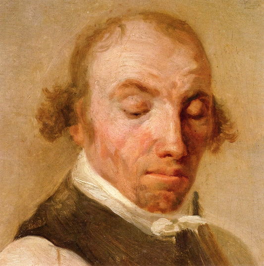 The Artist's Father, Portrait of Georg-Christoph Töpffer, vintage artwork by Adam Töpffer, 12x8" (A4) Poster