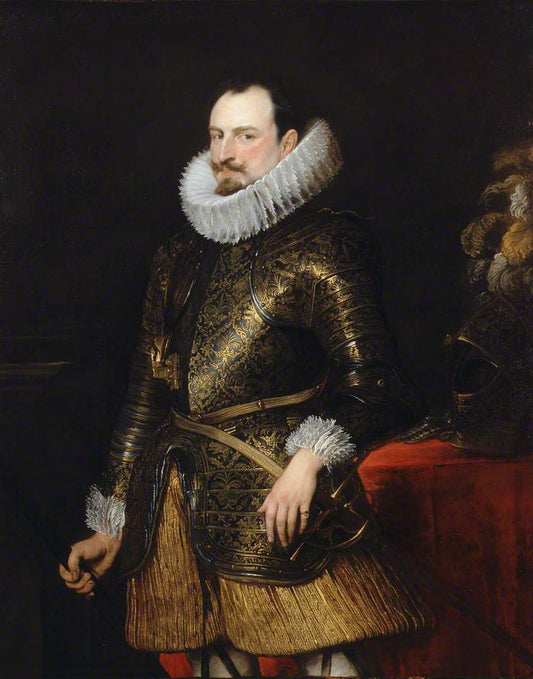 Emmanuel Philibert (1588-1624) of Savoy, Prince of Oneglia, vintage artwork by Anthony van Dyck, 12x8" (A4) Poster