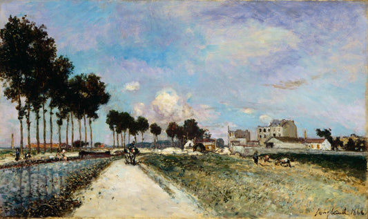 Along The Ourcq, vintage artwork by Johan Barthold Jongkind, A3 (16x12") Poster Print