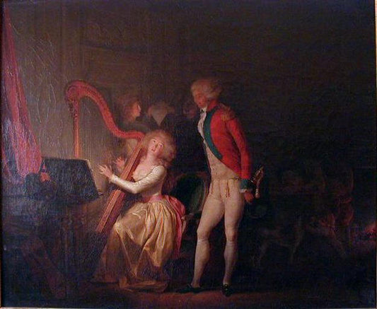 Le Concert improvise, vintage artwork by Louis-Leopold Boilly, 12x8" (A4) Poster