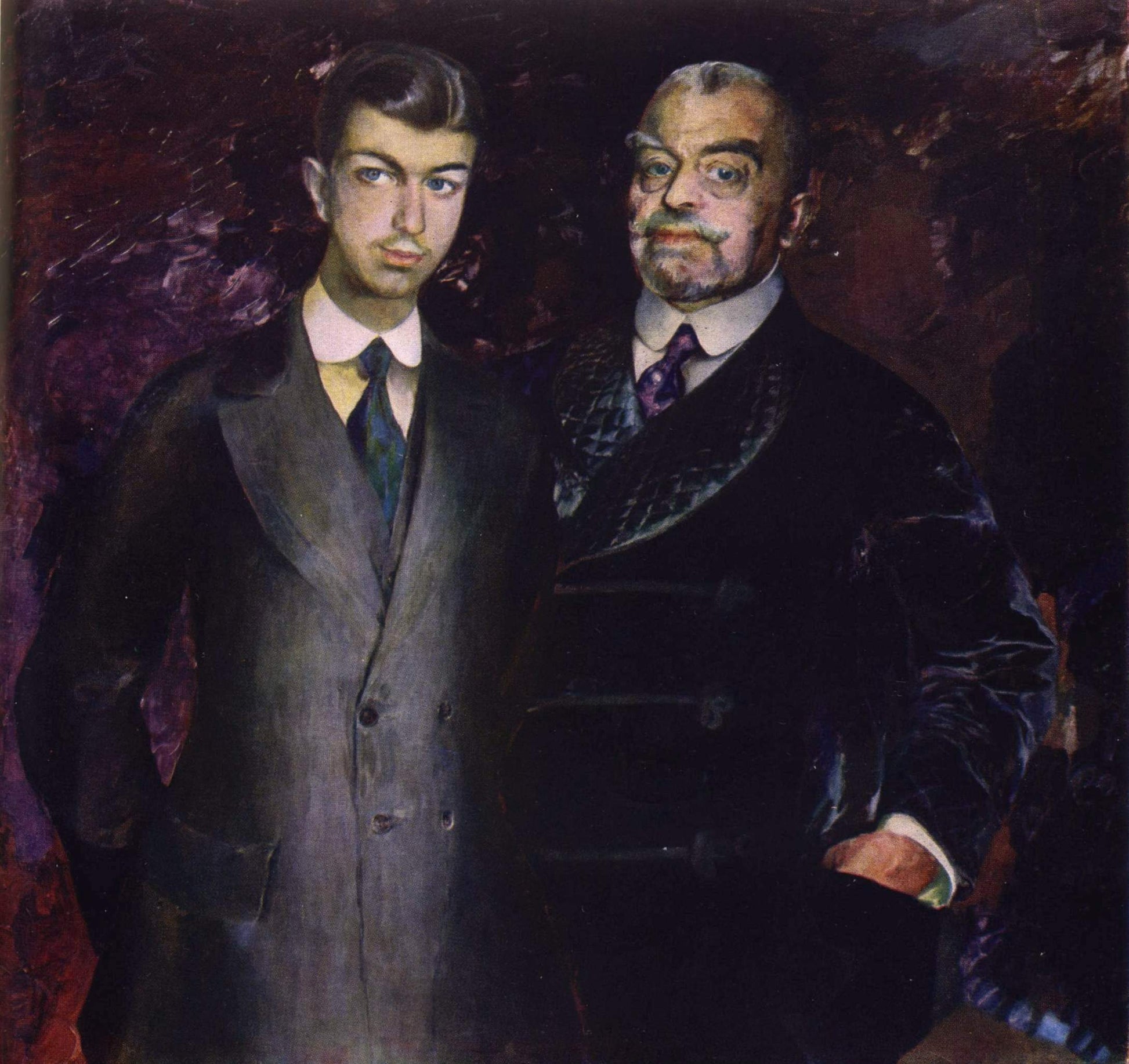 P.I. Kharitonenko with His Son by Filipp Andreevich Maliavin,A3(16x12")Poster