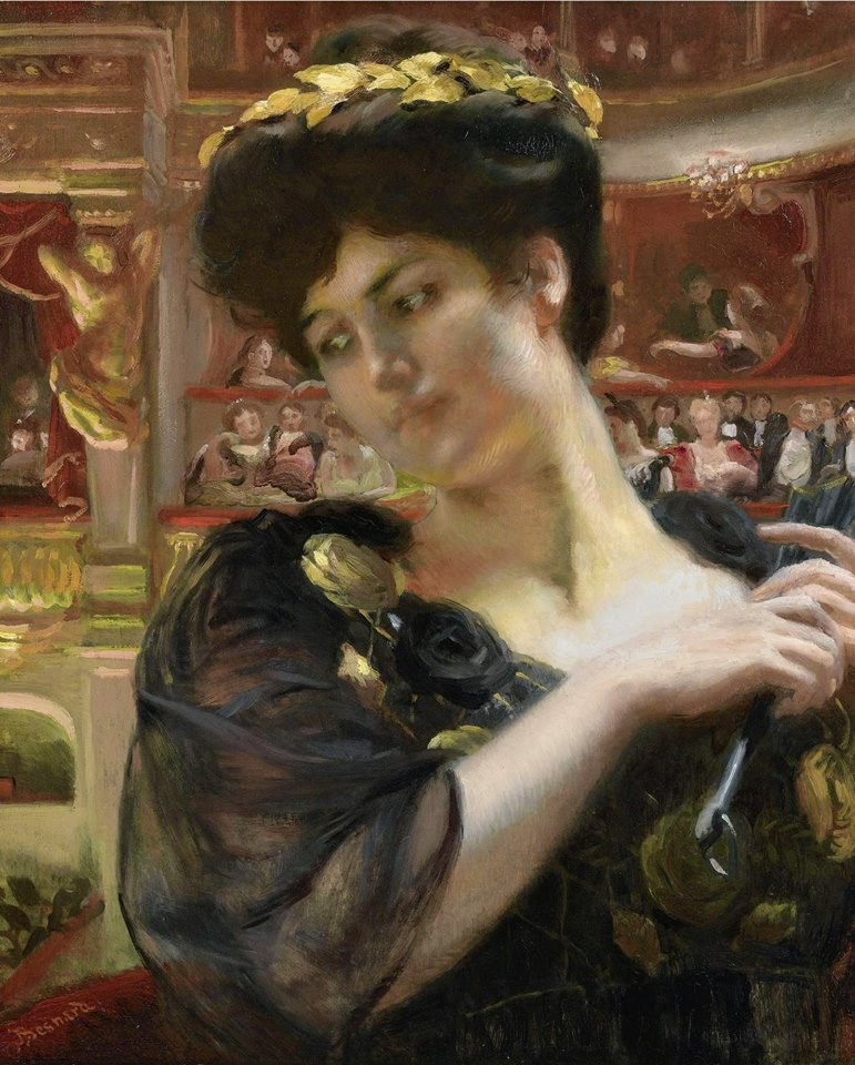 The Comedie Francaise, vintage artwork by Paul Albert Besnard, 12x8" (A4) Poster