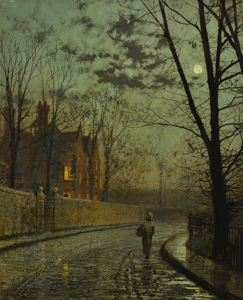 After the Shower, vintage artwork by John Atkinson Grimshaw, 12x8" (A4) Poster