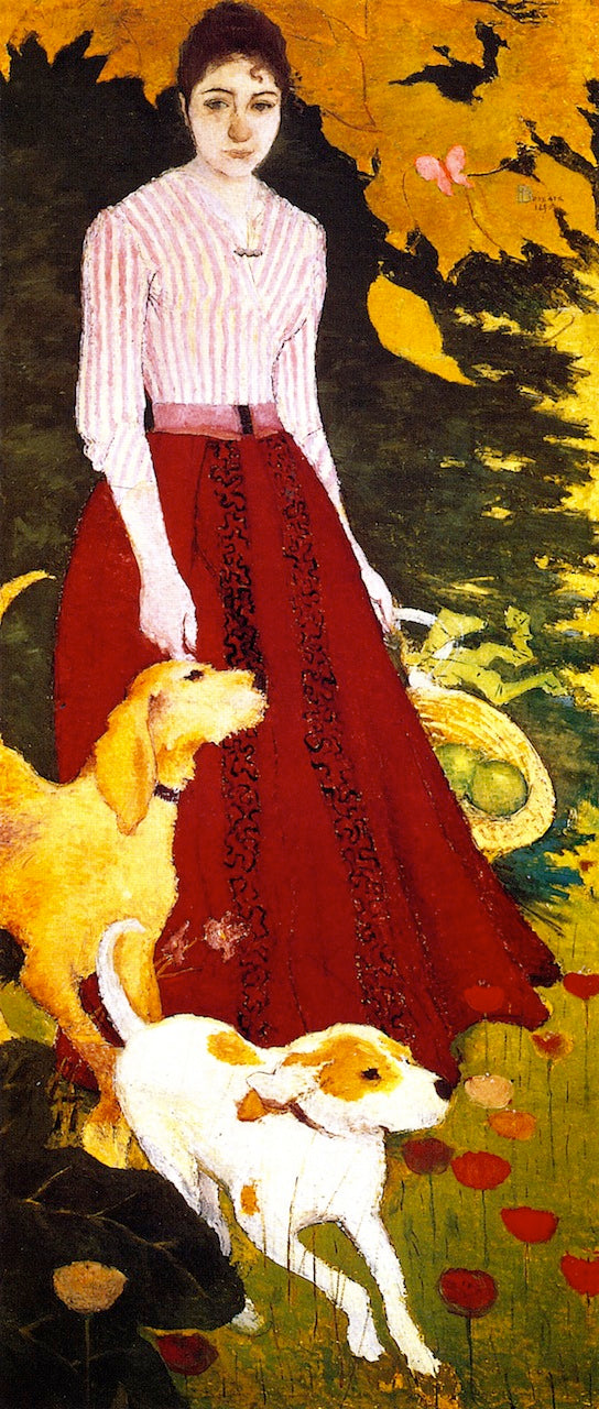 Andree Bonnard with her Dogs by Pierre Bonnard,A3(16x12