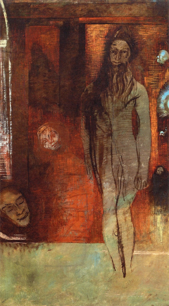 Apparition, vintage artwork by Odilon Redon, 12x8" (A4) Poster