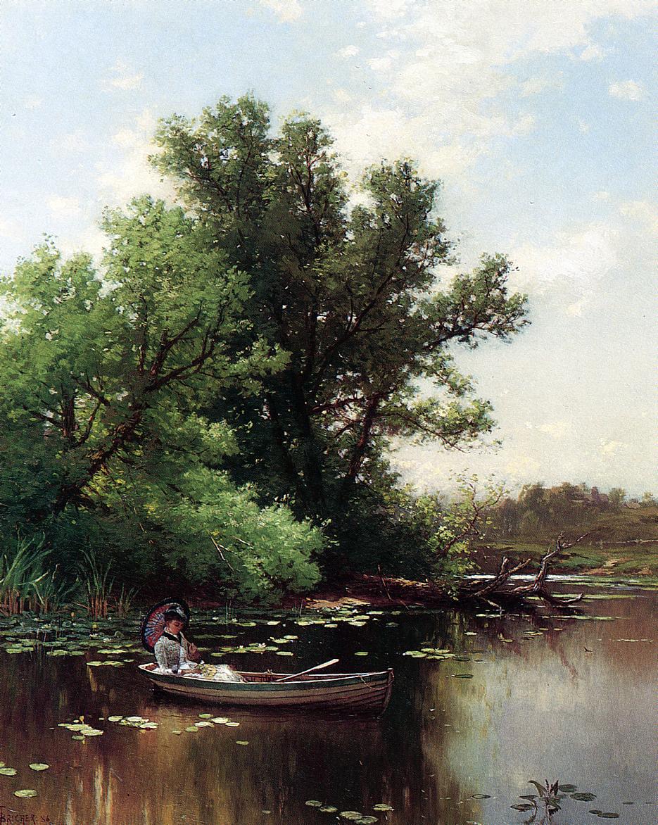 Drifting, vintage artwork by Alfred Thompson Bricher, 12x8" (A4) Poster