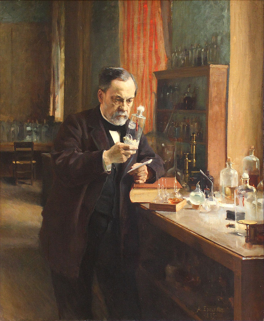 Louis Pasteur, vintage artwork by Albert Edelfelt, 12x8" (A4) Poster