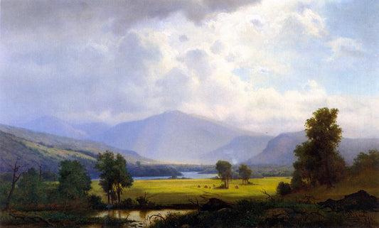 Androscoggin Valley White Mountains, vintage artwork by Lemuel D. Eldred, 12x8" (A4) Poster