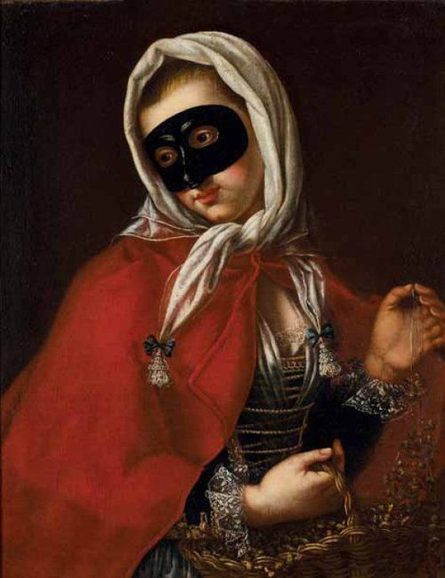 The carnival of Venice, vintage artwork by Felice Boscaratti, 12x8" (A4) Poster