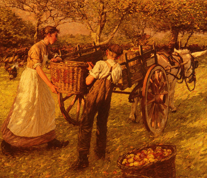 A Sussex Orchard by Henry Herbert la Thangue,A3(16x12