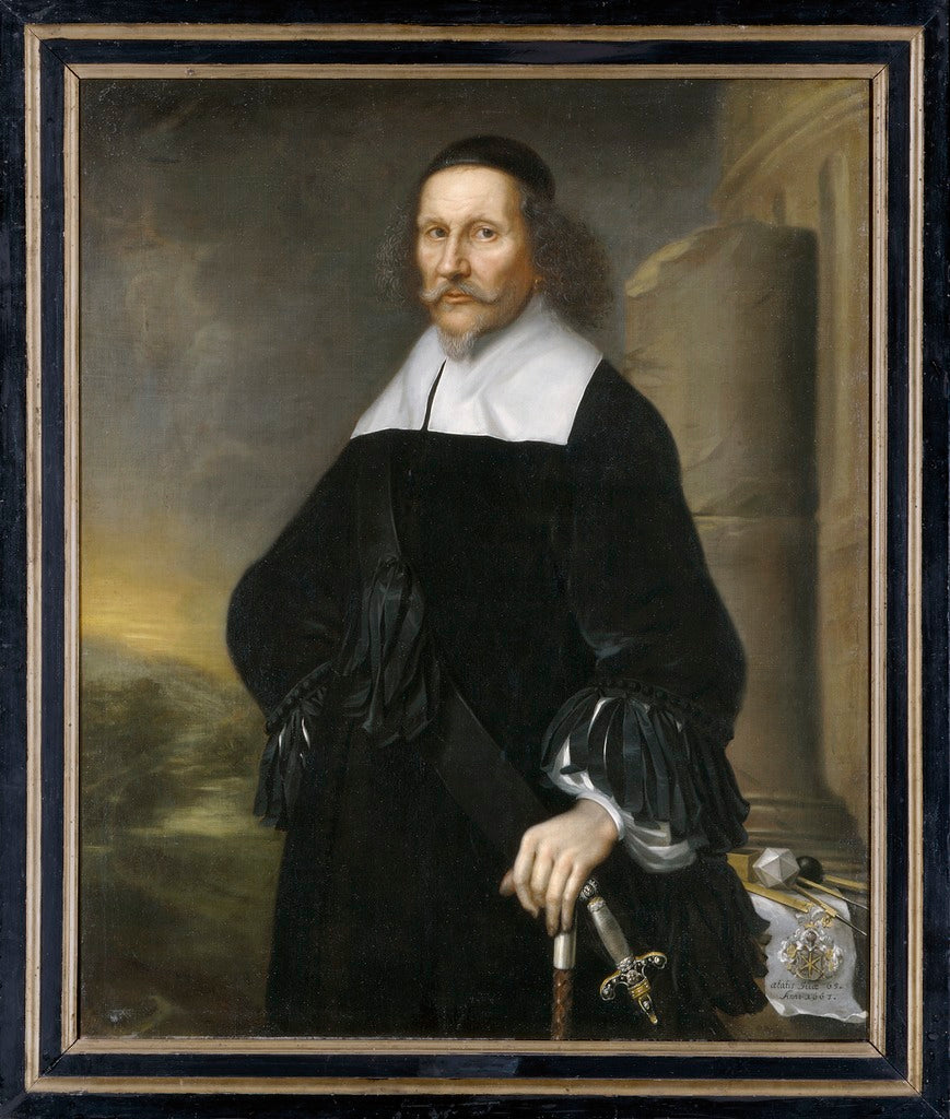 Georg Stiernhielm, vintage artwork by David Klocker Ehrenstrahl, 12x8" (A4) Poster
