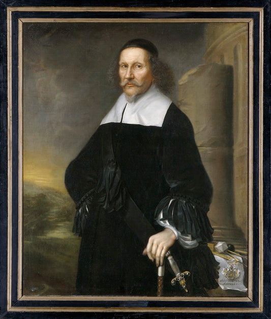 Georg Stiernhielm, vintage artwork by David Klocker Ehrenstrahl, 12x8" (A4) Poster