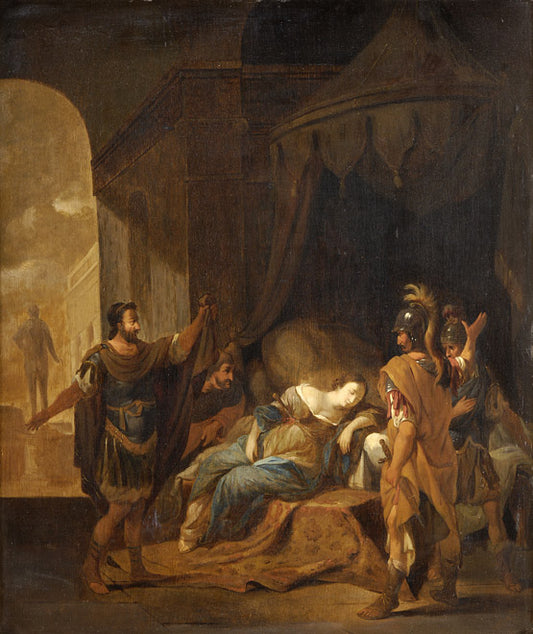 A Biblical Scene, vintage artwork by Jacob Willemsz. de Wet, 12x8" (A4) Poster