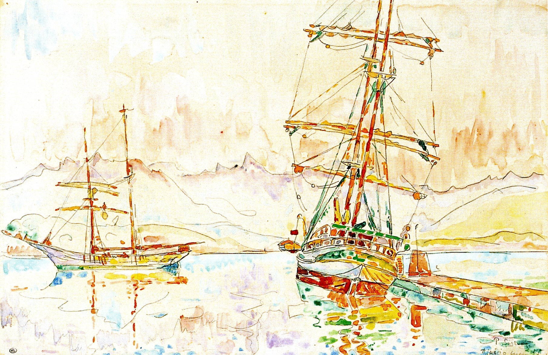 Ajaccio by Paul Signac,A3(16x12")Poster