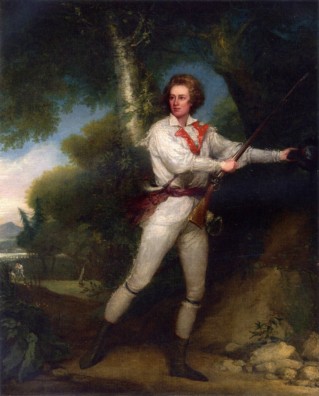 Portrait of Captain Samuel Blodget in Rifle Dress, vintage artwork by John Trumbull, 12x8" (A4) Poster