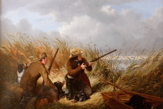 Duck Shooting over Decoys, vintage artwork by Arthur Fitzwilliam Tait, A3 (16x12") Poster Print