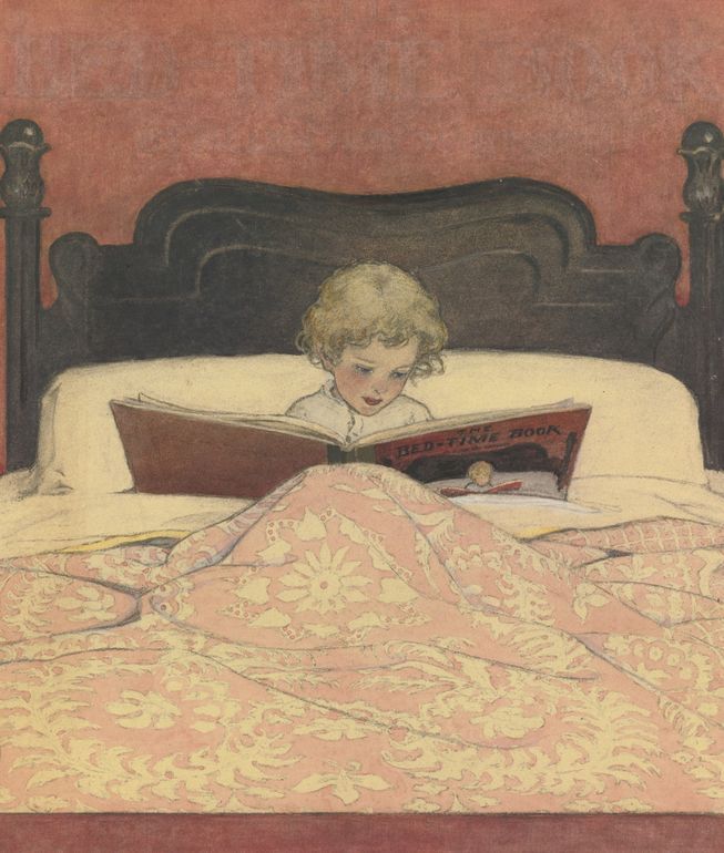 The Bedtime Book, vintage artwork by Jessie Willcox Smith, 12x8" (A4) Poster