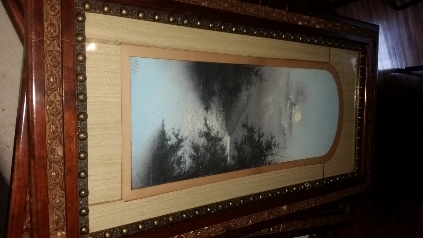 Moonscape 1, vintage artwork by Catherine Maude Nichols, 12x8" (A4) Poster