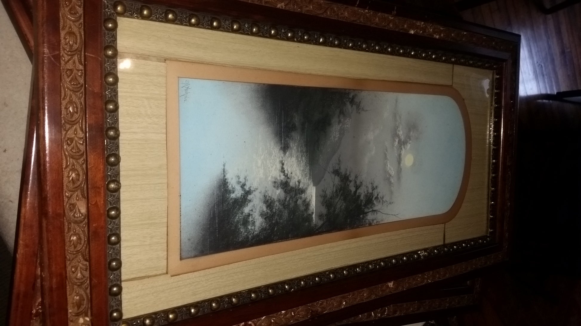 Moonscape 1, vintage artwork by Catherine Maude Nichols, 12x8" (A4) Poster