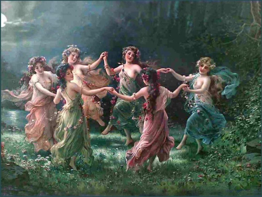 Fairy Dance by Hans Zatzka,A3(16x12")Poster