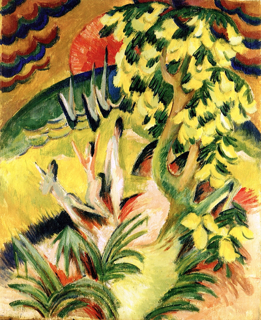 Curving Bay, vintage artwork by Ernst Ludwig Kirchner, 12x8" (A4) Poster