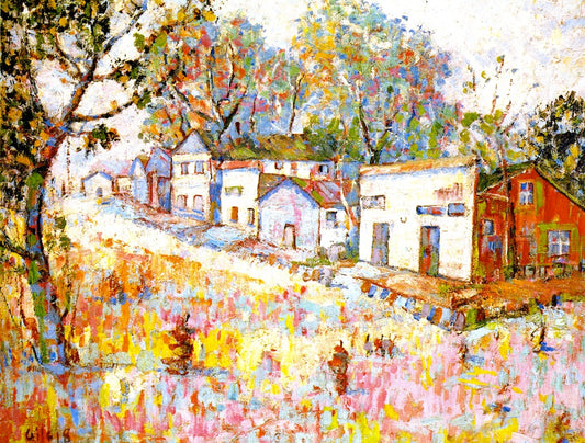 Gold Rush Town, vintage artwork by Selden Gile, 12x8" (A4) Poster