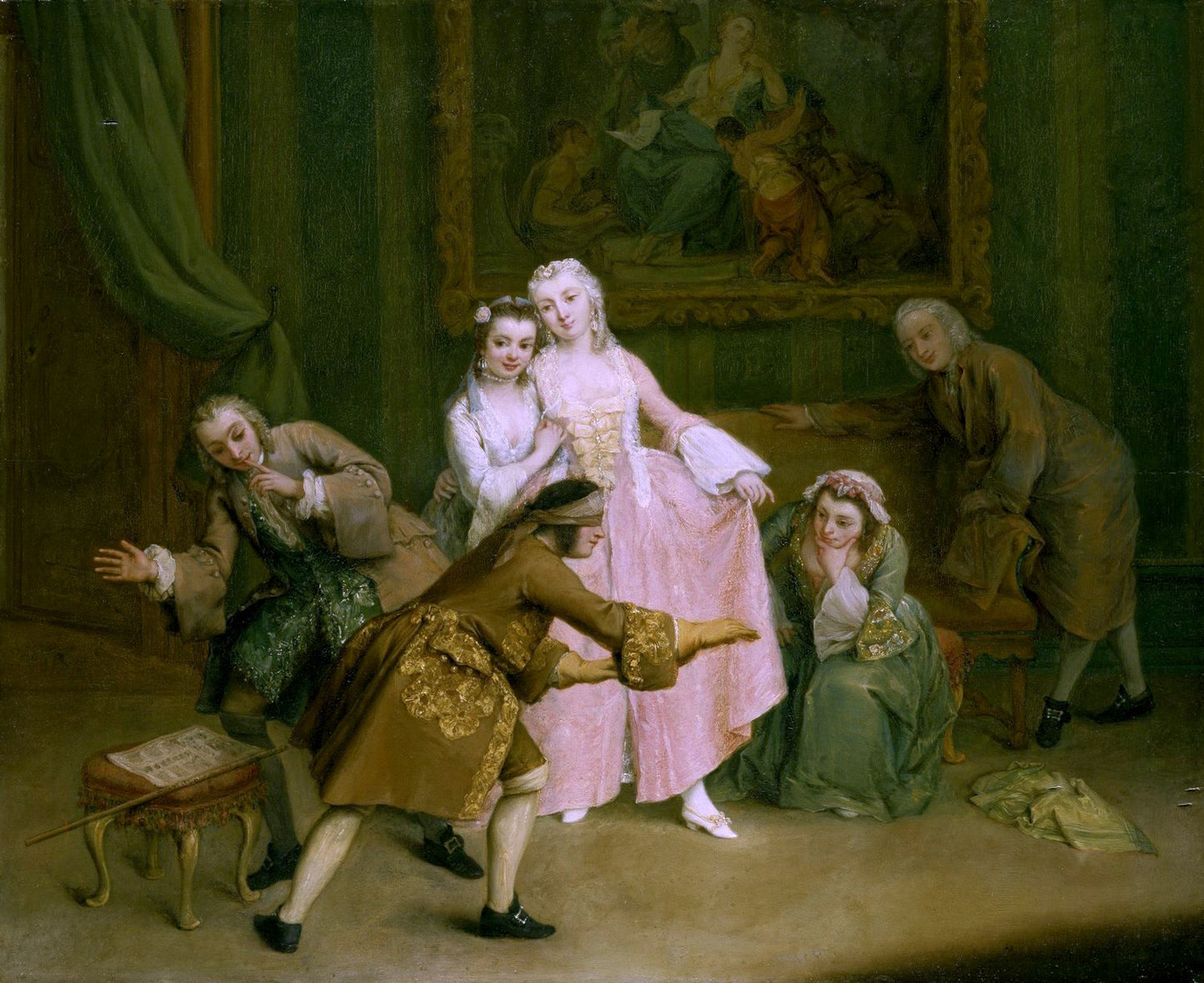 Blind-Man's Buff, vintage artwork by Pietro Longhi, 12x8" (A4) Poster