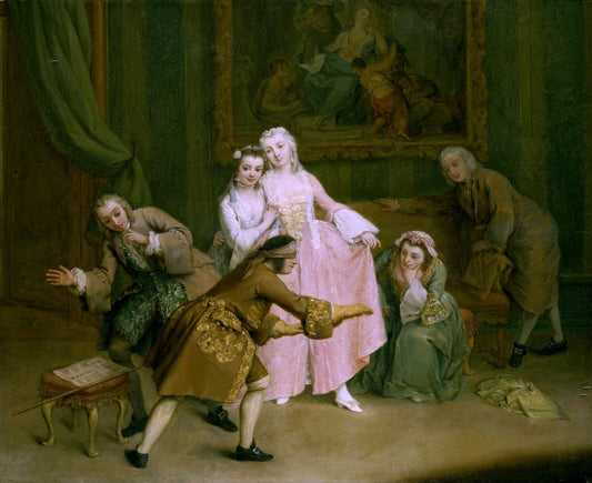 Blind-Man's Buff, vintage artwork by Pietro Longhi, 12x8" (A4) Poster