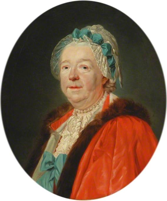 The Wife of the Composer Christoph Willibald Glück (copy after Étienne Aubry), vintage artwork by Antoine Vestier, 12x8" (A4) Poster