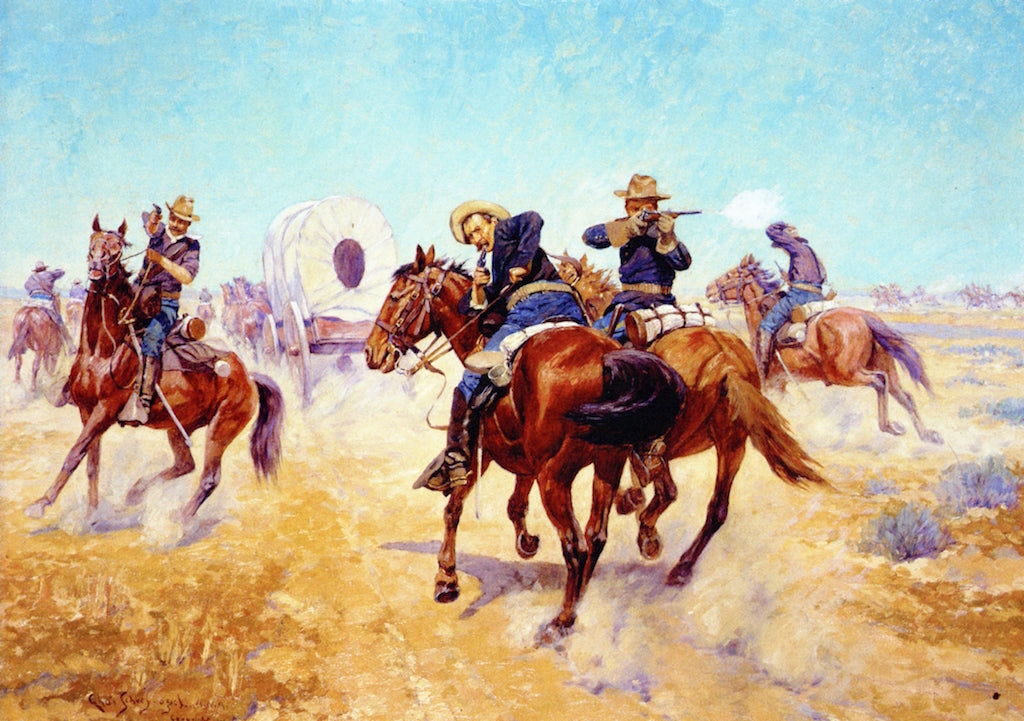 Protecting the Emigrants by Charles Schreyvogel,A3(16x12")Poster