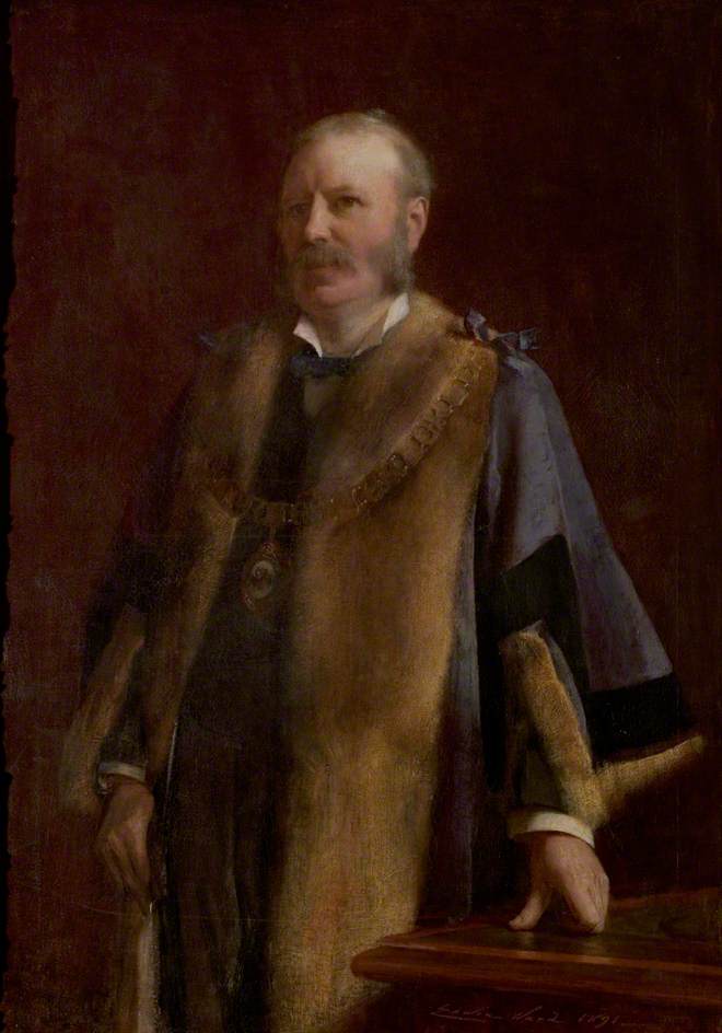 Thomas Bescoby , Mayor, vintage artwork by Edwin Arthur Ward R.A., 12x8" (A4) Poster
