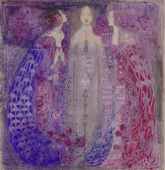 The Three Perfumes, vintage artwork by Margaret MacDonald, 12x8" (A4) Poster