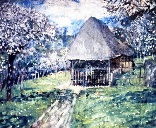 The Carriage House, vintage artwork by Frederick Carl Frieseke, 12x8" (A4) Poster