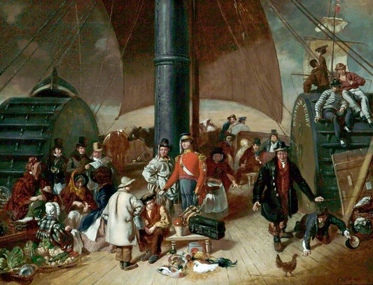 Eastham Ferry Boat, vintage artwork by William Powell Frith, A3 (16x12") Poster Print