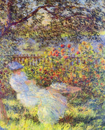 Alice Hoschede in the Garden, vintage artwork by Claude Monet, 12x8" (A4) Poster