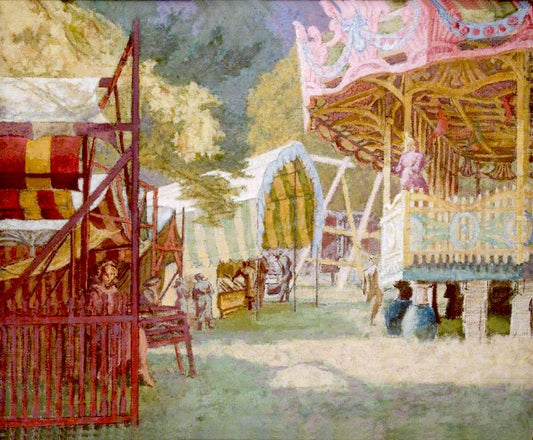 Fair, Lower Common Bath, vintage artwork by Therèse Lessore, 12x8" (A4) Poster