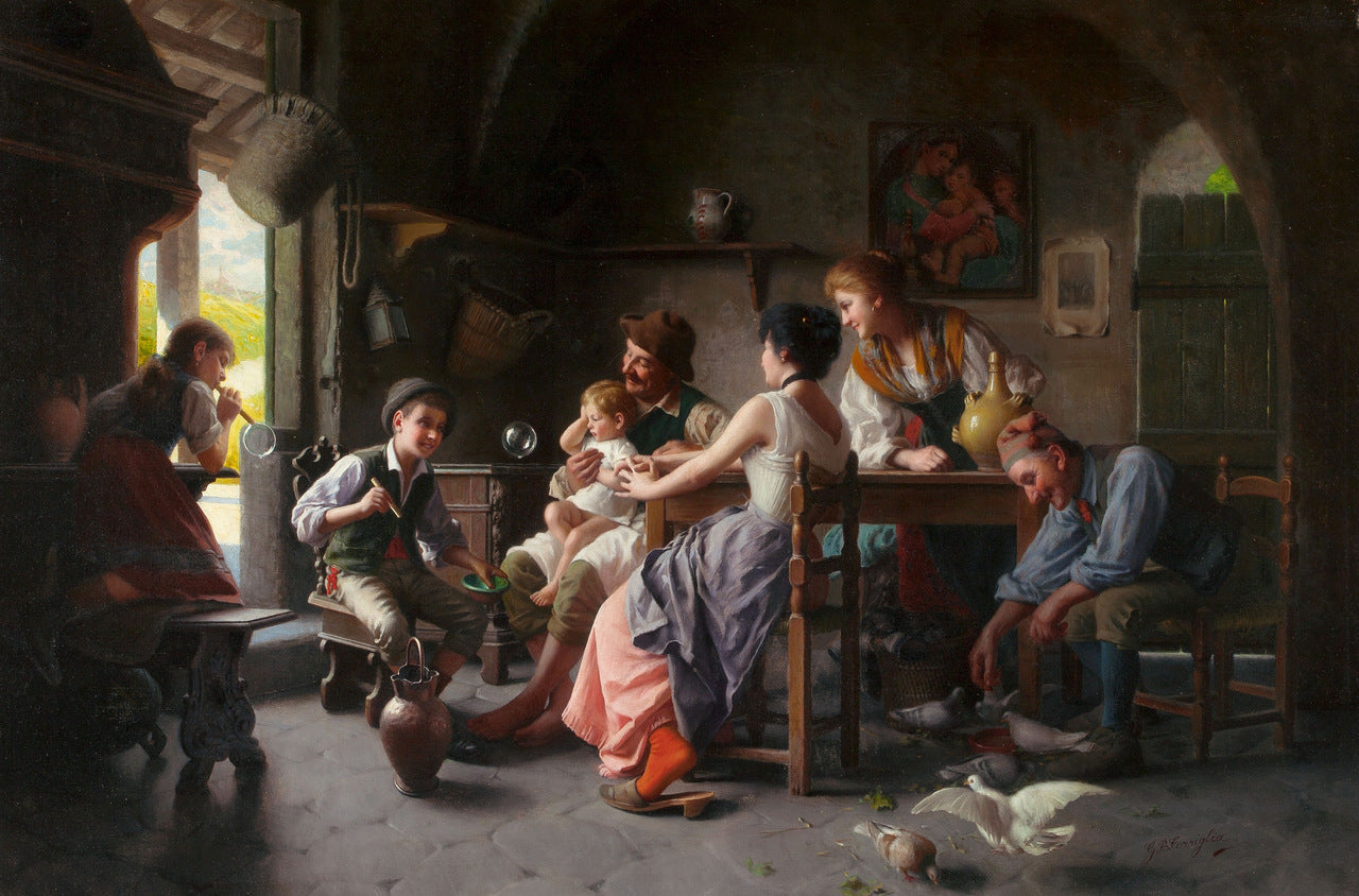 The Soap Bubble by Giovanni Battista Torriglia,A3(16x12")Poster