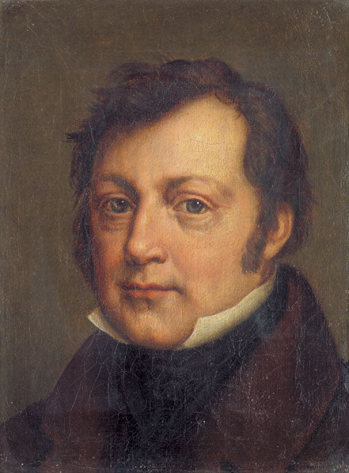 Portrait of von Rüdiger, vintage artwork by Carl Joseph Begas, A3 (16x12") Poster Print