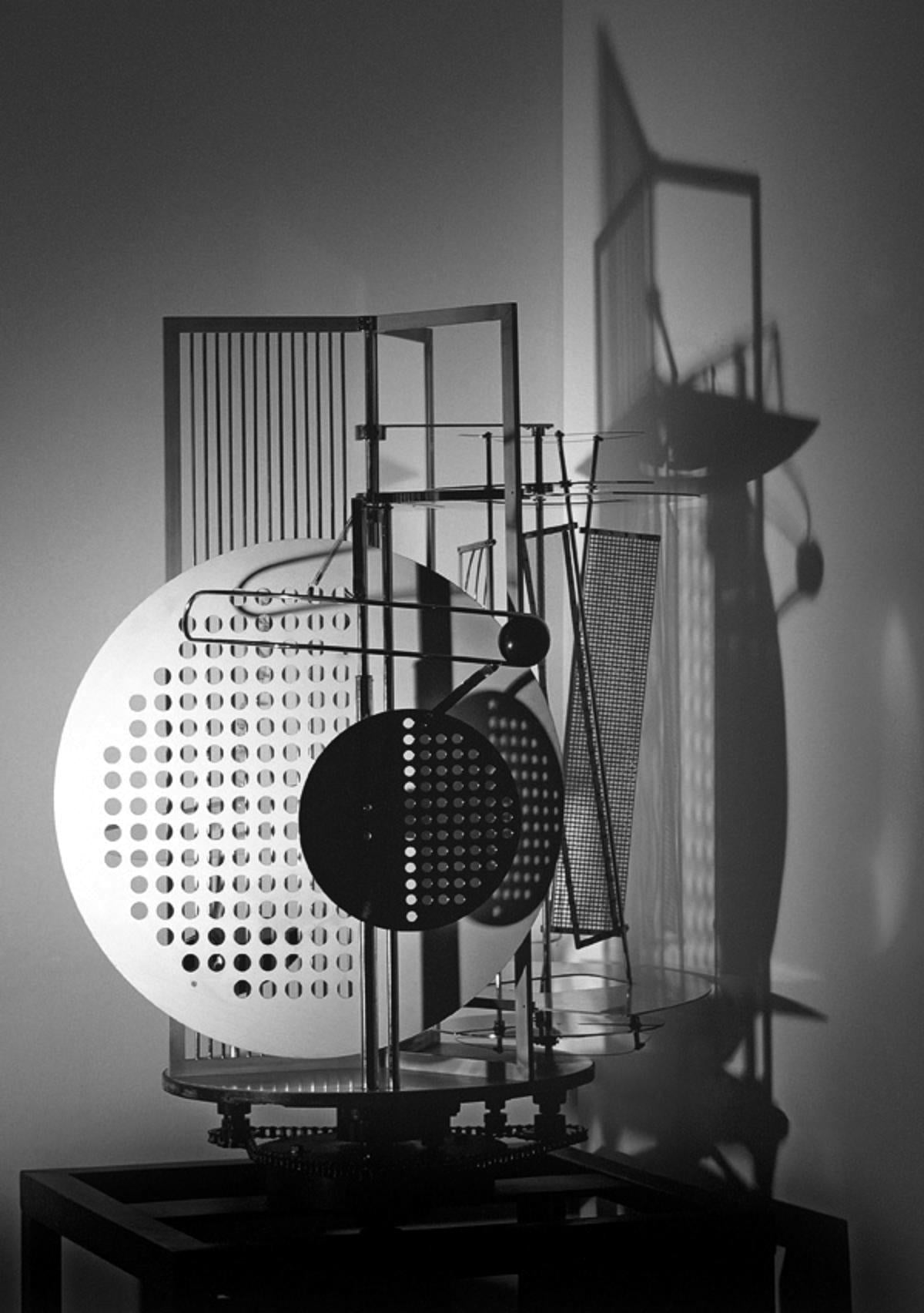 Light-Space-Modulator (Replica from 1970), vintage artwork by László Moholy-Nagy, 12x8" (A4) Poster