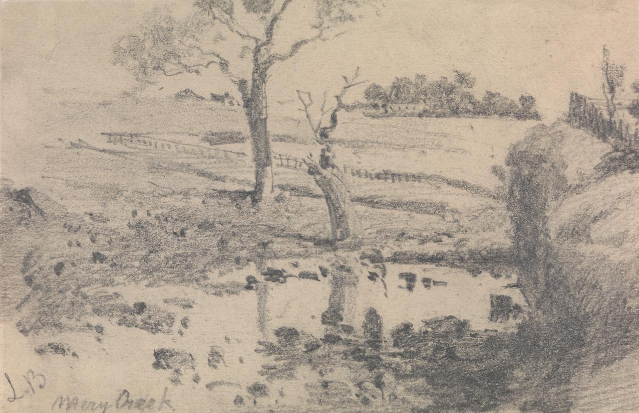 Merri Creek, vintage artwork by Louis Buvelot, A3 (16x12") Poster Print
