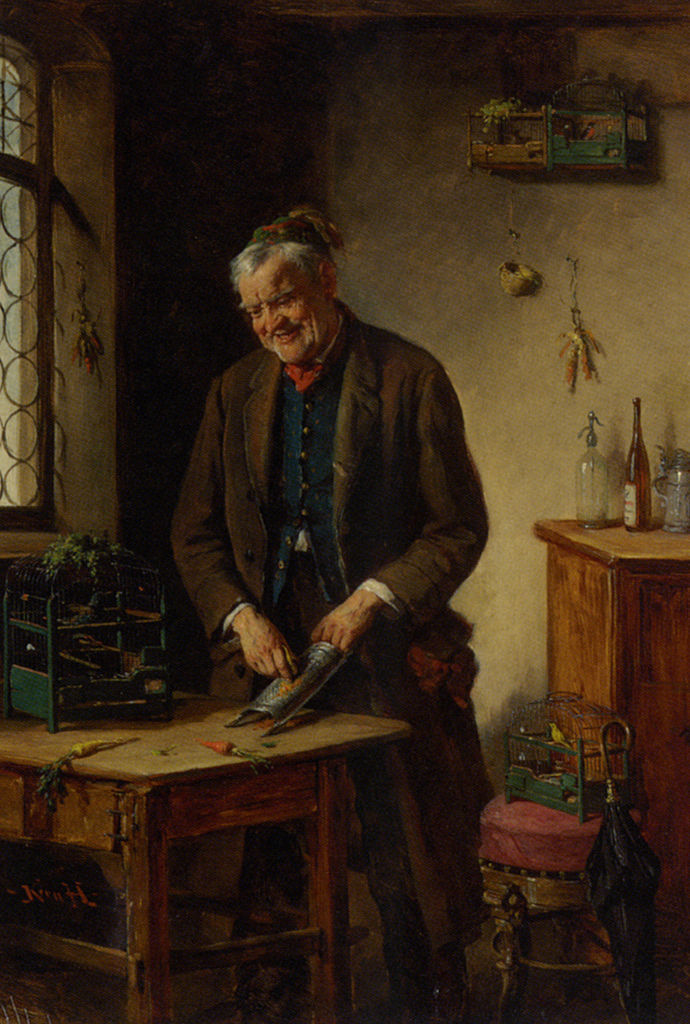 The Bachelor's Home, vintage artwork by Hermann Kern, 12x8" (A4) Poster