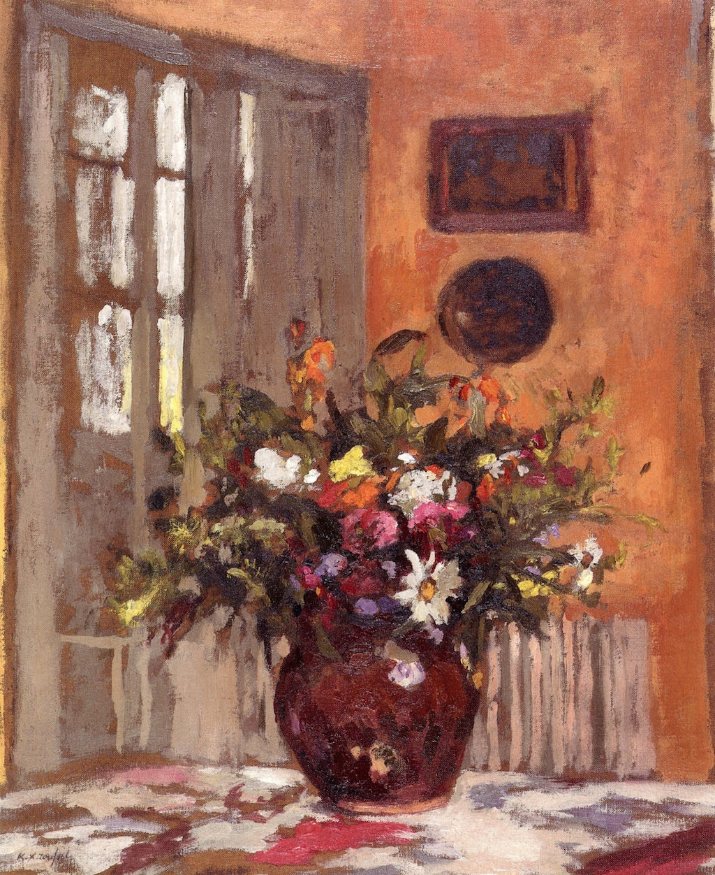 Still Life with Bouquet of Flowers by Ker Xavier Roussel,A3(16x12")Poster