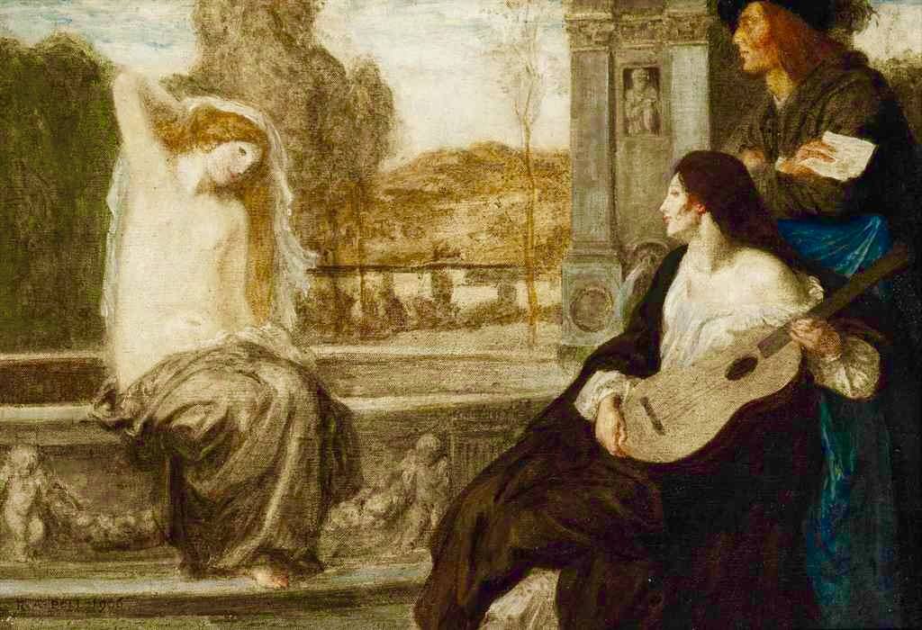 Venus and the dilettanti, vintage artwork by Robert Anning Bell, 12x8" (A4) Poster