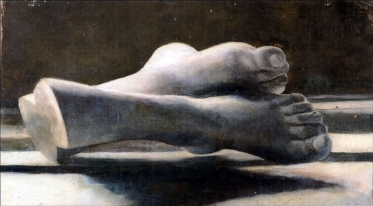 Feet crossed, vintage artwork by Marie Triepcke Kroyer, 12x8" (A4) Poster