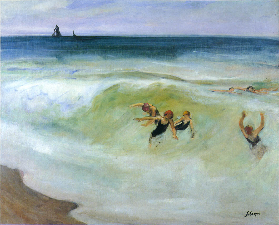 Bathers in the Sea by Henri Lebasque,A3(16x12")Poster